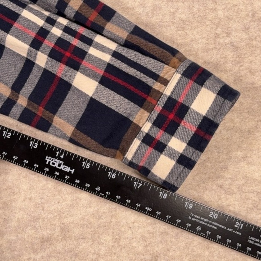 Carhartt Original Fit Flannel Shirt Mens Medium Blue Plaid‎ Workwear Long Sleeve - Picture 9 of 11
